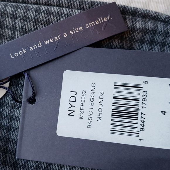 NYDJ Ponte Leggings Madison Gray Houndstooth Lift Tuck Size 4 - NWT - Picture 9 of 13